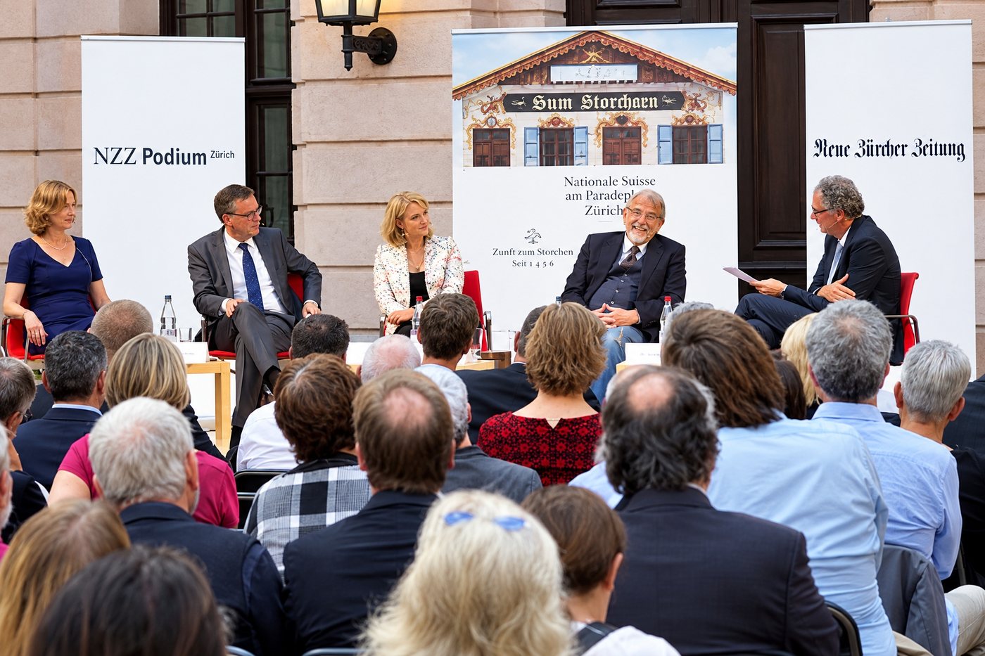 Christina Kehl on stage at NZZ Podium in Zurich