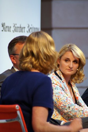 Christina Kehl on stage at NZZ Podium
